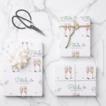 Hoja De Papel De Regalo Petales y ducha de novia del Prosecco<br><div class="desc">Petales y hojas de papel para envolver con ducha de novia Prosecco</div>