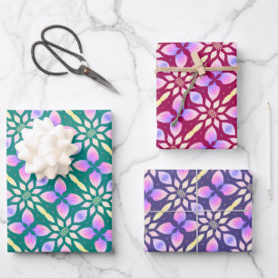 Hoja De Papel De Regalo Pétalos coloridos