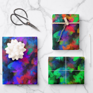 Hoja De Papel De Regalo Pétalos de flores de neón