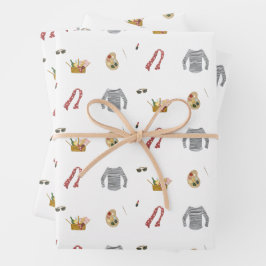 Hoja De Papel De Regalo Picnic artístico francés en el parque