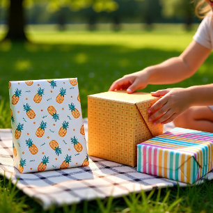 Hoja De Papel De Regalo Pícnic de Verano Pastel de Piña Tropical