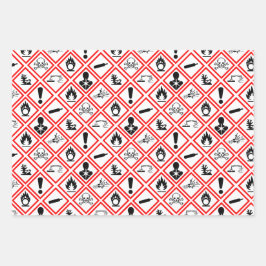 Hoja De Papel De Regalo Pictogramas de riesgo de Osha