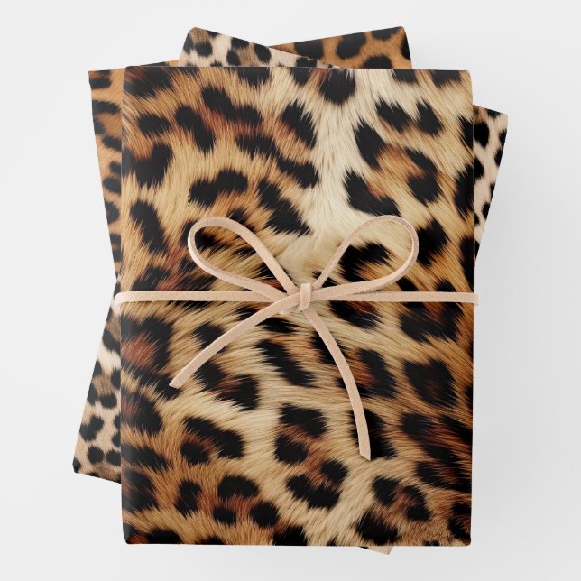 Hoja De Papel De Regalo Pie de impresión Leopard (In situ)