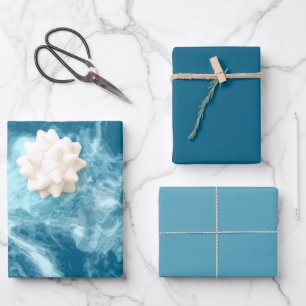 Hoja De Papel De Regalo Piedra de luna del mar profundo