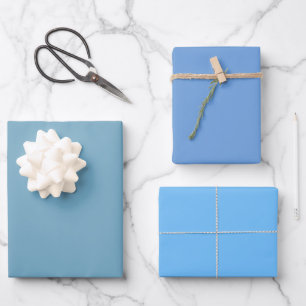 Hoja De Papel De Regalo Piedra Mona Pequeña Mayo Azul Sombras 3 Tonos