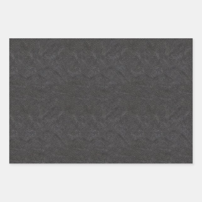 Hoja De Papel De Regalo Piel negra falsa (Anverso)