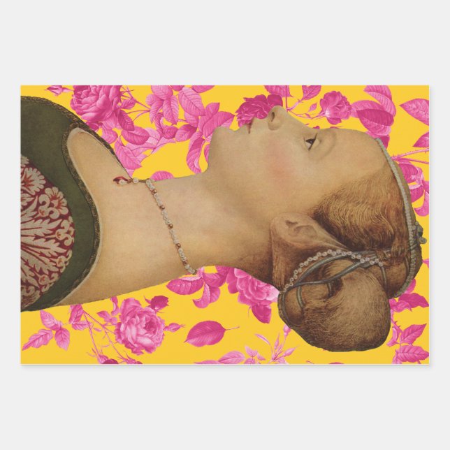 Hoja De Papel De Regalo Piero del Pollaiuolo, retrato de una joven (Anverso)