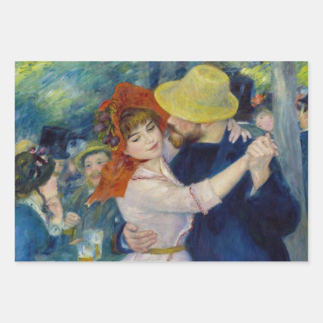 Hoja De Papel De Regalo Pierre-Auguste Renoir - Baile en Bougival (Anverso)