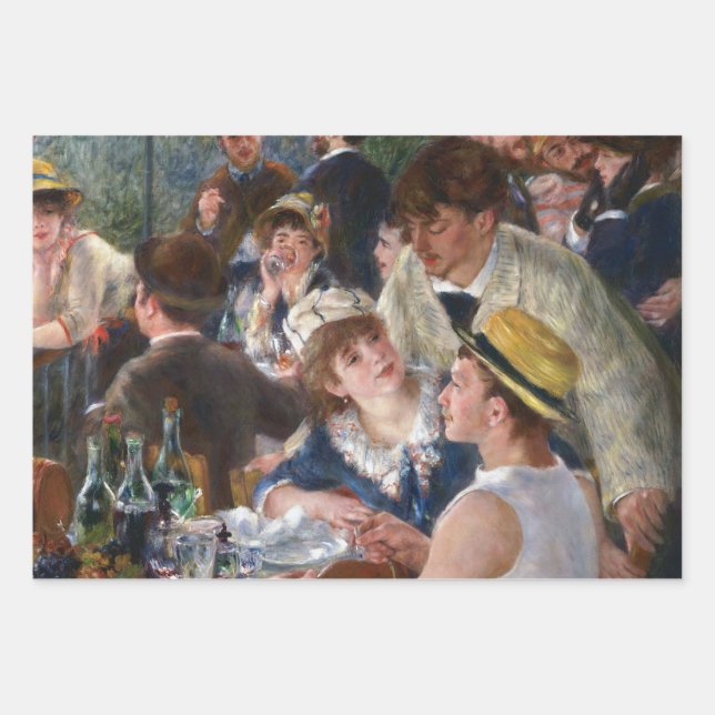 Hoja De Papel De Regalo Pierre-Auguste Renoir - Luncheon del Fiesta de Boa (Anverso)