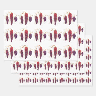 HOJA DE PAPEL DE REGALO PIMIENTOS PAPELES DE ENVOLVER HOJA PLANA