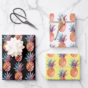 Hoja De Papel De Regalo Piña tropical moderna
