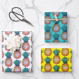 Hoja De Papel De Regalo Piñas de colores