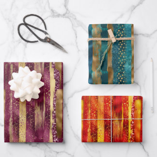Hoja De Papel De Regalo Pinceladas y confeti