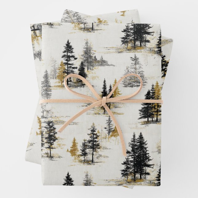 Hoja De Papel De Regalo Pine trees scenery landscape (In situ)