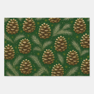 Hoja De Papel De Regalo Pinecone & pine needle