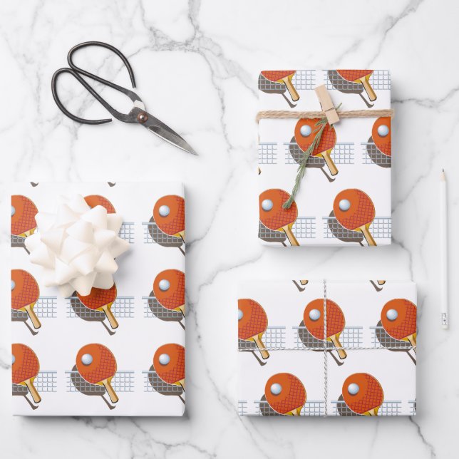 Hoja De Papel De Regalo Ping Pong (Anverso)
