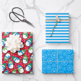 Hoja De Papel De Regalo Pingüino