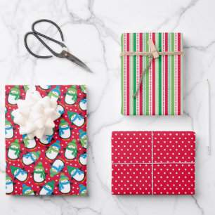 Hoja De Papel De Regalo Pingüino de Navidad