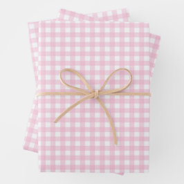 Hoja De Papel De Regalo Pink and White Gingham