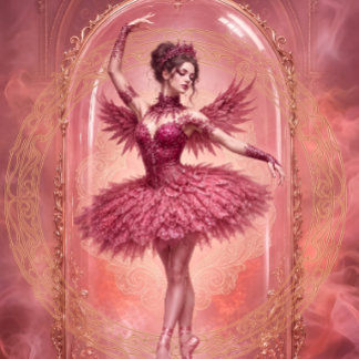 Hoja De Papel De Regalo Pink Ballerina in glass dome - Decoupage -wrapping