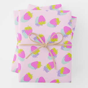 Hoja De Papel De Regalo Pink de fresa