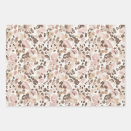 Hoja De Papel De Regalo Pink Green Confetti Dots Birthday