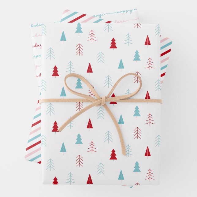 Hoja De Papel De Regalo Pink Holiday Wrapping Paper Sheets (In situ)