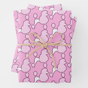 Hoja De Papel De Regalo Pink Poodle
