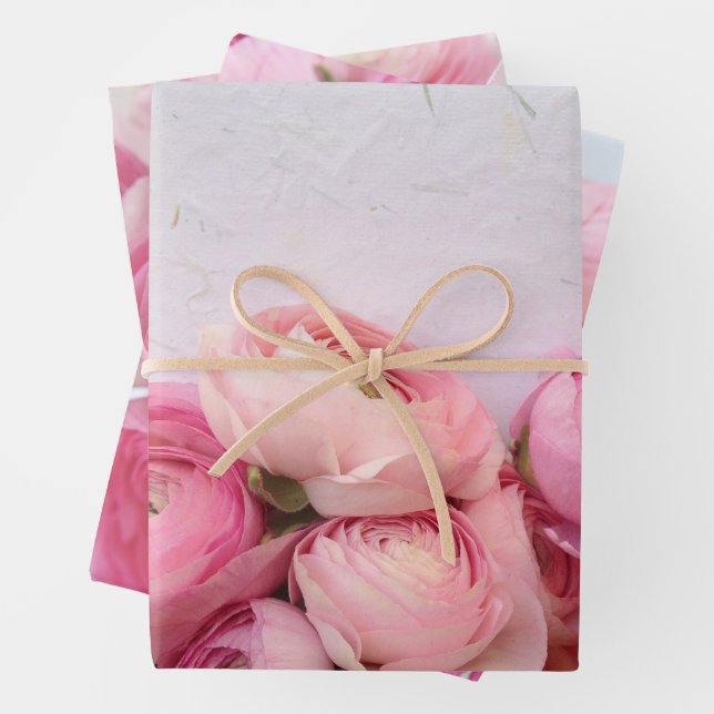 Hoja De Papel De Regalo Pink ranunculus