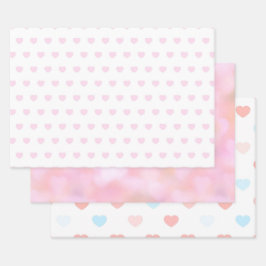 Hoja De Papel De Regalo Pink Red Heart Xo Xo