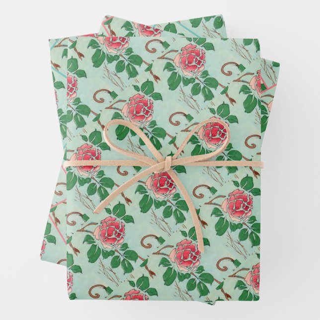 Hoja De Papel De Regalo Pink roses - Shin Bijutsukai (In situ)