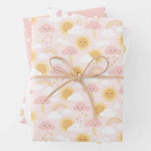 Hoja De Papel De Regalo Pink Sunshine Fiesta Wrap