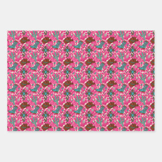 Hoja De Papel De Regalo Pink Western Girl Wrapping Paper 