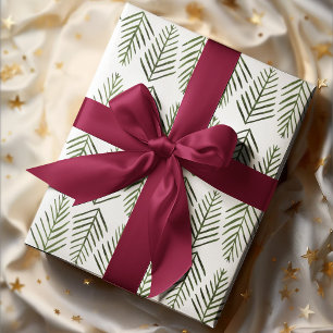 Hoja De Papel De Regalo Pinos acuáticos - verde savia