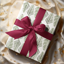 Hoja De Papel De Regalo Pinos acuáticos - verde savia