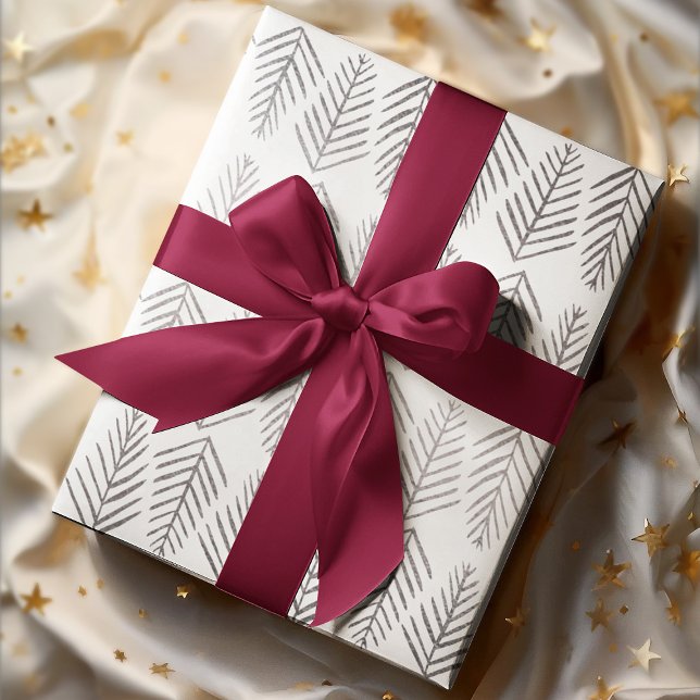 Hoja De Papel De Regalo Pinos metálicos - plata (Subido por el creador)