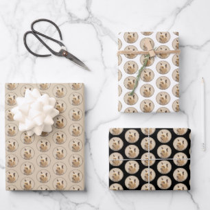 Hoja De Papel De Regalo Pintado de seda terrer - Cuto original de arte de 