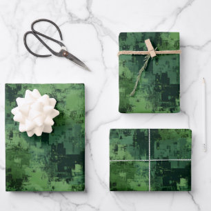 Hoja De Papel De Regalo Pintura abstracta verde