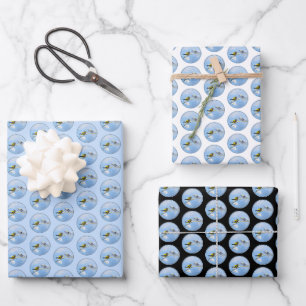Hoja De Papel De Regalo Pintura de Picogordo Tarde - Arte de Perro Origina