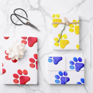 Hoja De Papel De Regalo Pintura Imprime Mascotas Perros Gatos Regalo Diver