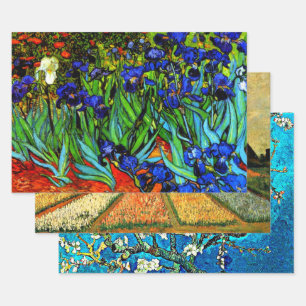 Hoja De Papel De Regalo Pinturas populares de Van Gogh, conjunto de tres