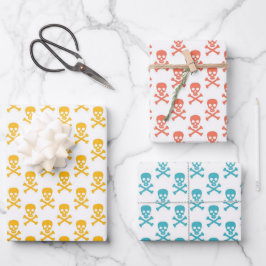 Hoja De Papel De Regalo Pirata Niños Fiesta Crossbone Colorful Modern Fun