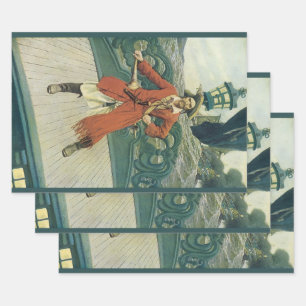 Hoja De Papel De Regalo Piratas de época, capitán Keitt por Howard Pyle