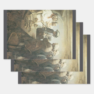 Hoja De Papel De Regalo Piratas de época, preparándose para el motín por N