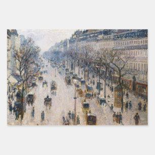 Hoja De Papel De Regalo Pissarro - Boulevard Montmartre, invierno por la m