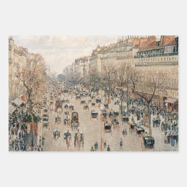 Hoja De Papel De Regalo Pissarro - Boulevard Montmartre, tarde del sol (Anverso)
