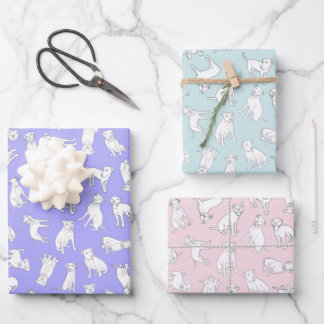 Hoja De Papel De Regalo Pitbull Confetti - menta acuática, rosado, púrpura
