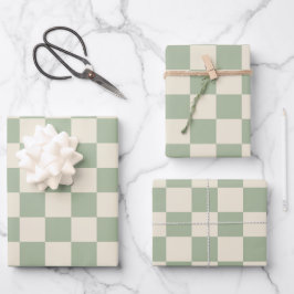 Hoja De Papel De Regalo Pizarra verde y blanco desactivado