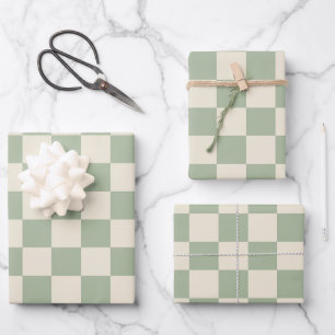 Hoja De Papel De Regalo Pizarra verde y blanco desactivado