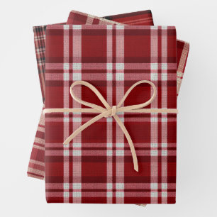 Hoja De Papel De Regalo Placa blanca roja